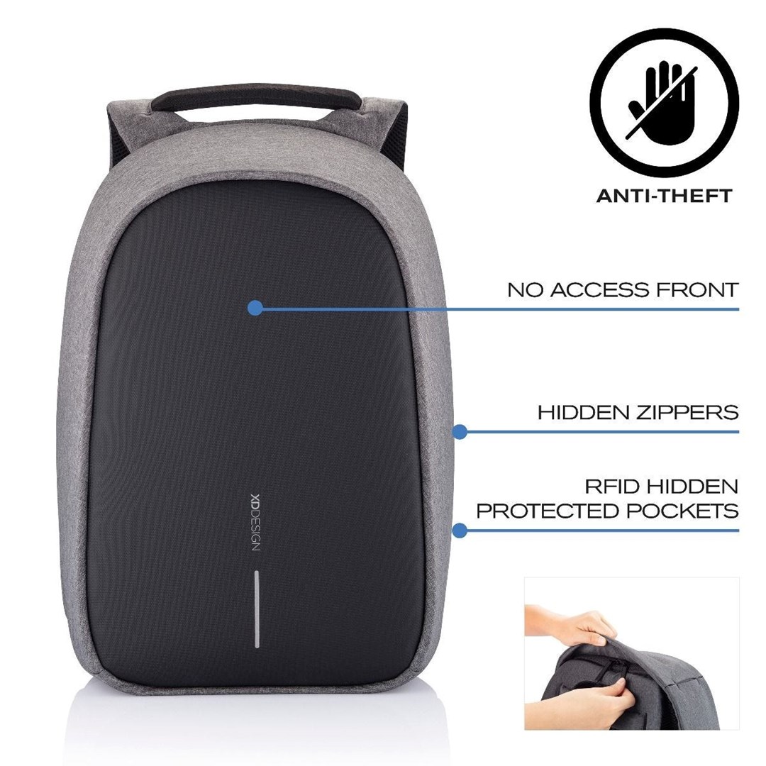 Xd Design Anti-Theft Backpack Bobby Hero Small Grey P / N: P705.702