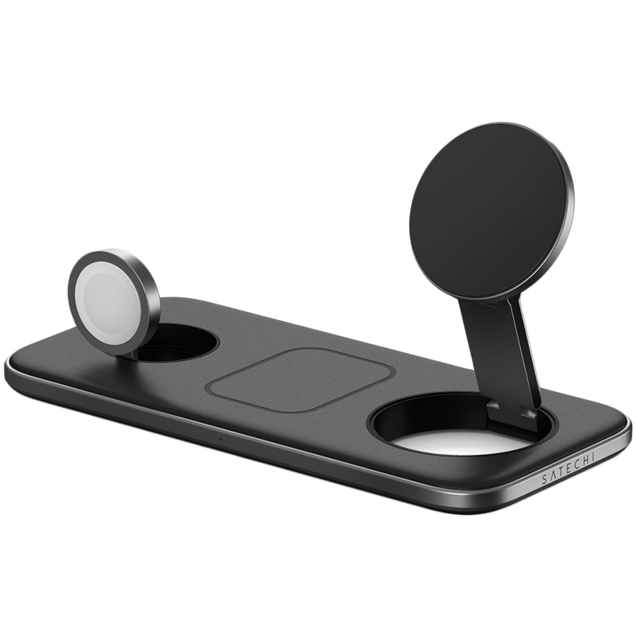 SATECHI Qi2 Trio Wireless Charging Pad - with Type A,C,G plugs