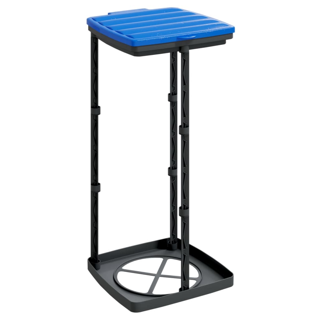 Garbage bag holders 2 pcs, black and blue, 60 l, PP