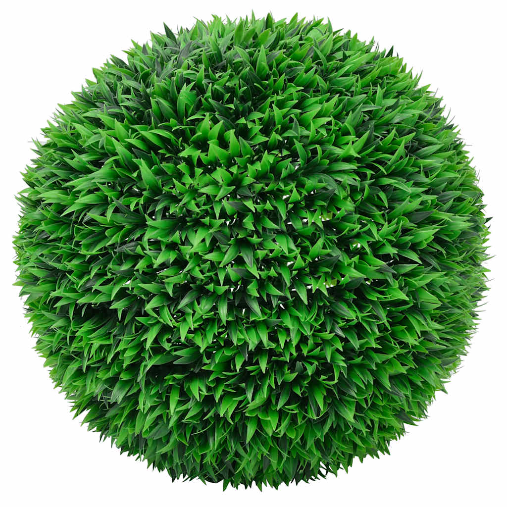 Artificial boxwood balls with LED lights 2 pcs Green 55 cm