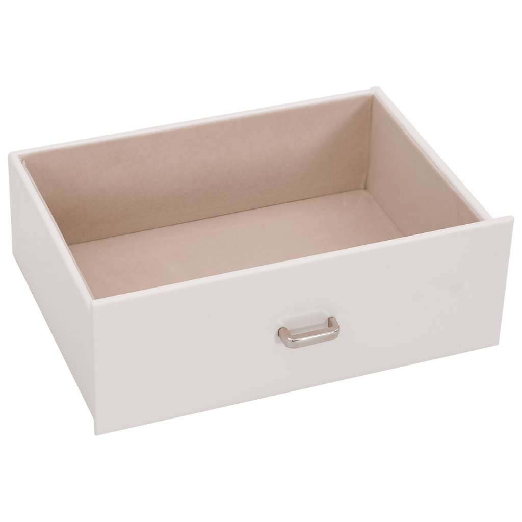 Jewelry box 5-layer with mirror, lockable, white