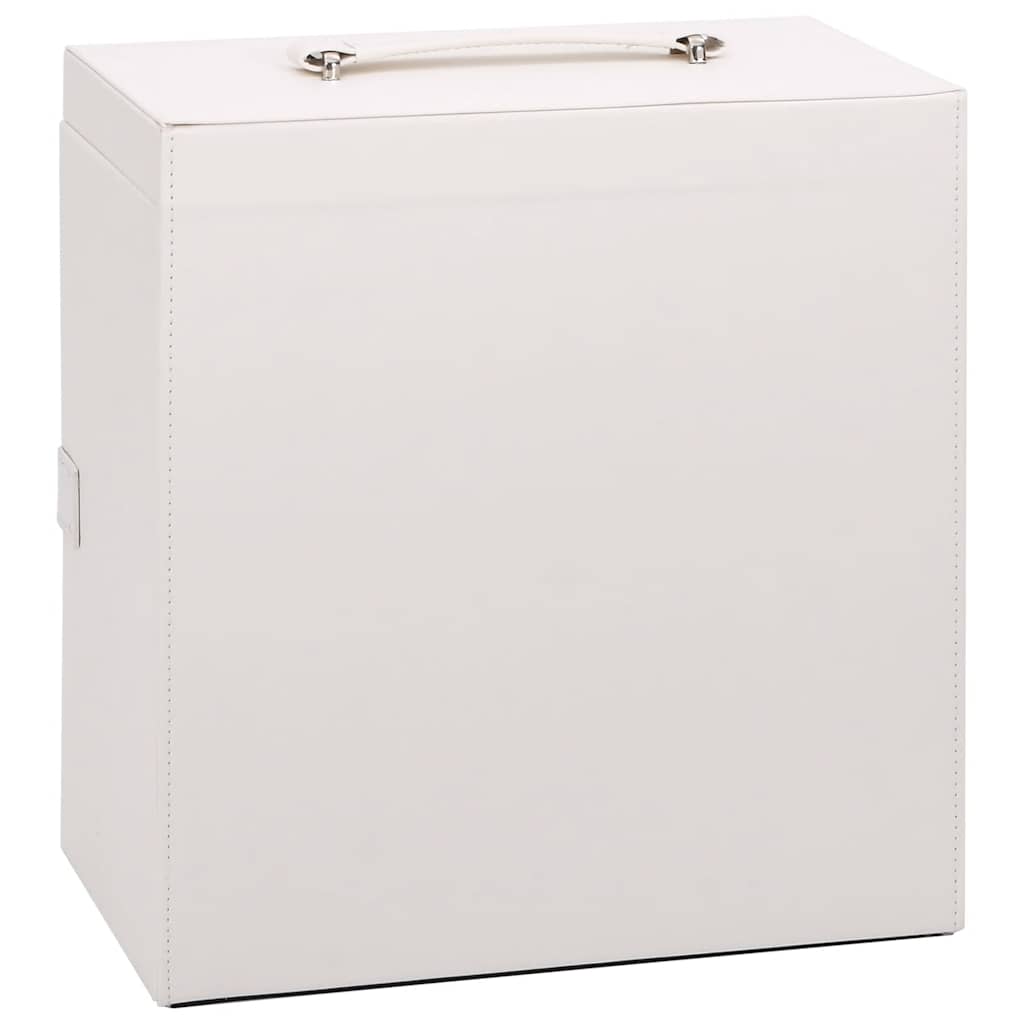 Jewelry box 5-layer with mirror, lockable, white