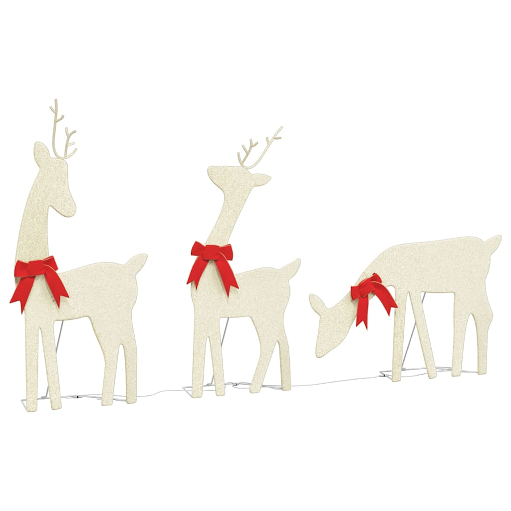Christmas decoration Reindeer 3 pcs 90 LEDs Warm white