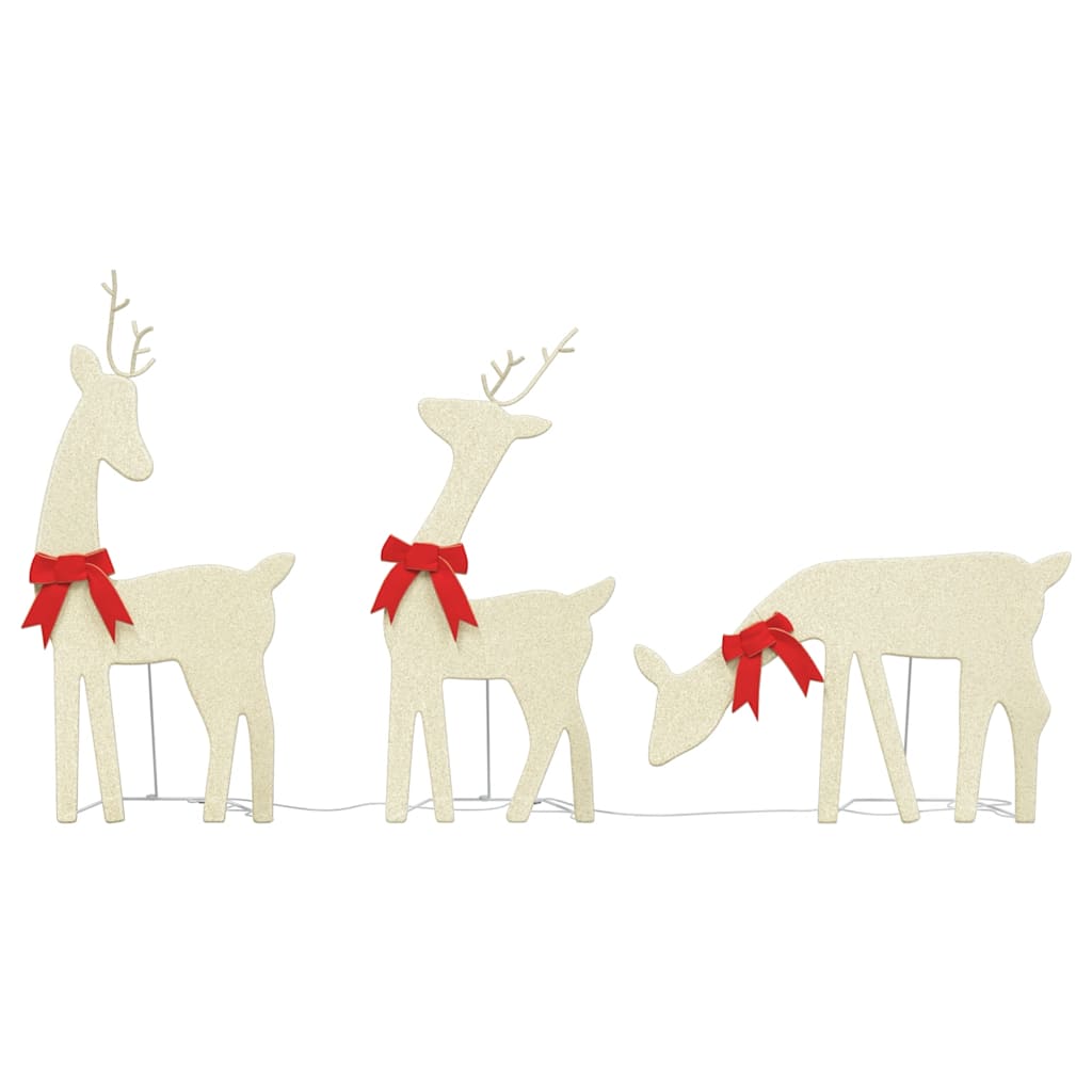 Christmas decoration Reindeer 3 pcs 90 LEDs Warm white