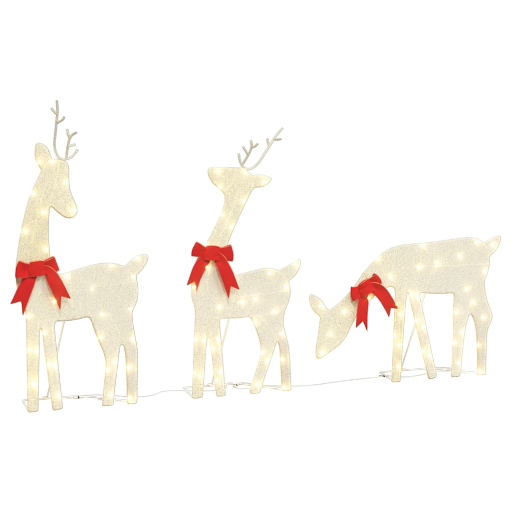 Christmas decoration Reindeer 3 pcs 90 LEDs Warm white