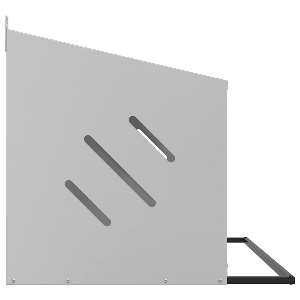 Chicken coop with 3 compartments made of galvanized silver metal