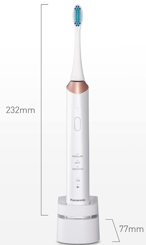 Panasonic Sonic Electric Toothbrush EW-DC12-W503 Rechargeable For adults Number of brush heads included 1 Number of teeth brushing modes 3 Sonic technology Golden White