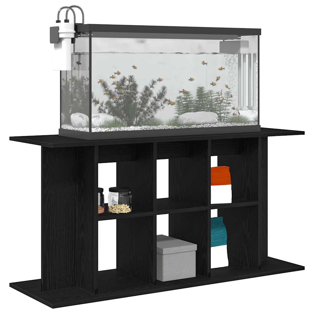 Aquarium stand, black oak, 120 x 40 x 60 cm, artificial wood