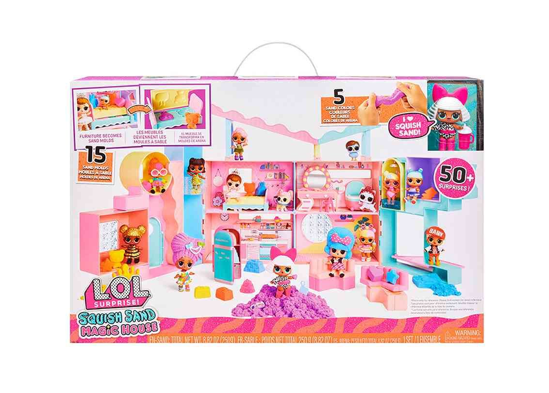 L.O.L. Surprise Squish Sand Magic House with Tot MGA Doll with House and Accessories