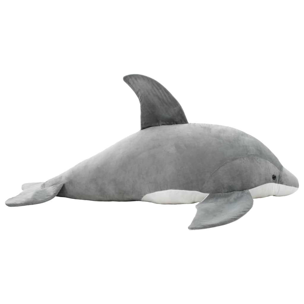 Dolphin, plush, gray