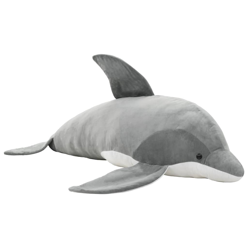 Dolphin, plush, gray