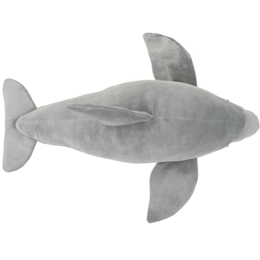 Dolphin, plush, gray