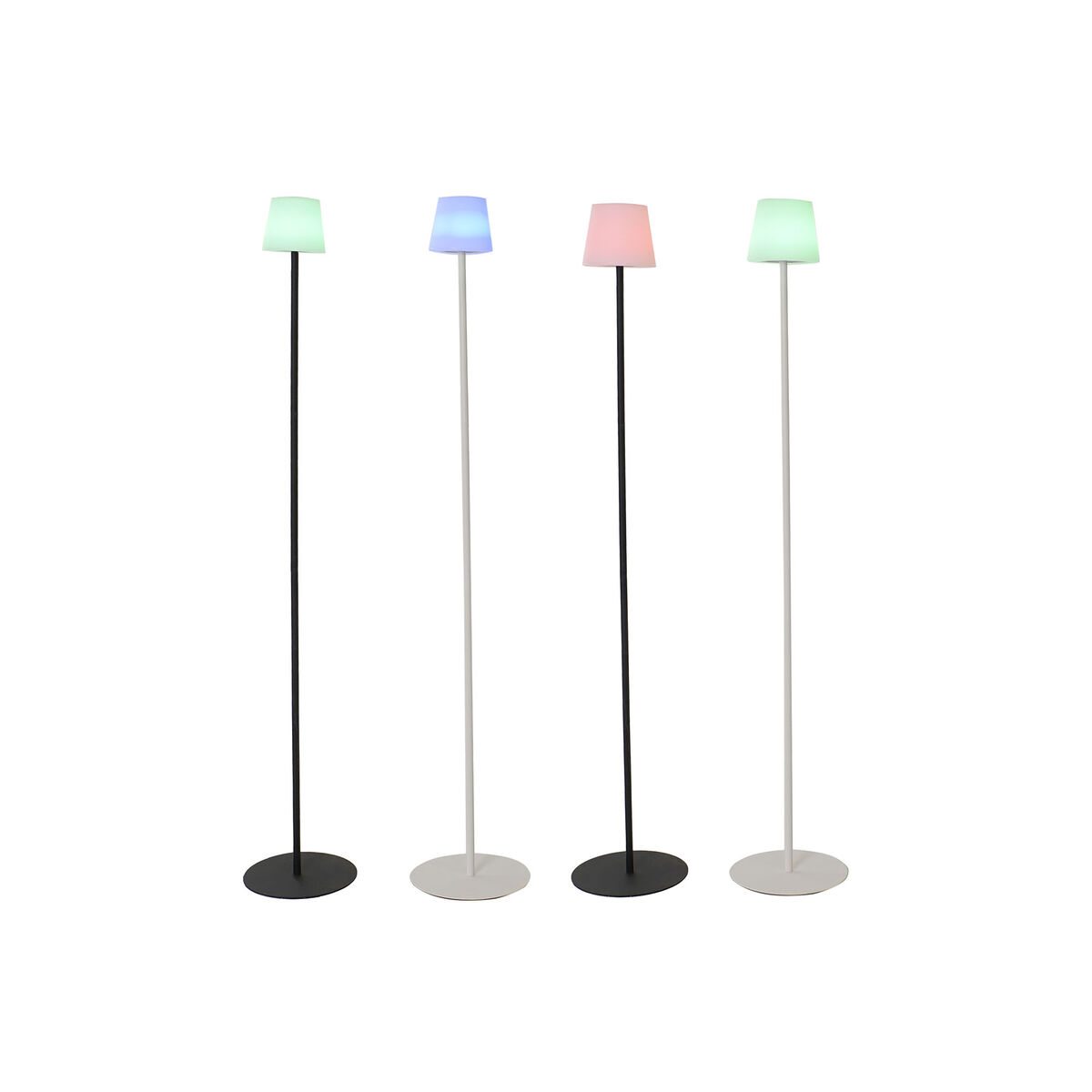 Solar lamp Home ESPRIT Black 25 x 25 x 140 cm