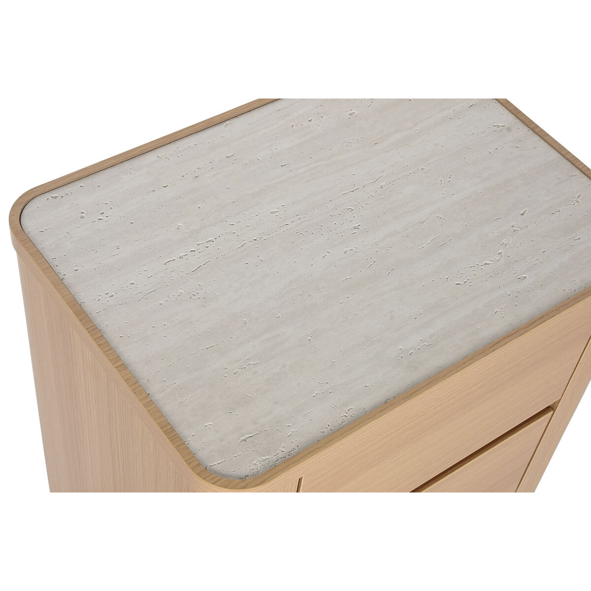 Nightstand Home ESPRIT Natural Light grey 56 X 40 X 51 cm