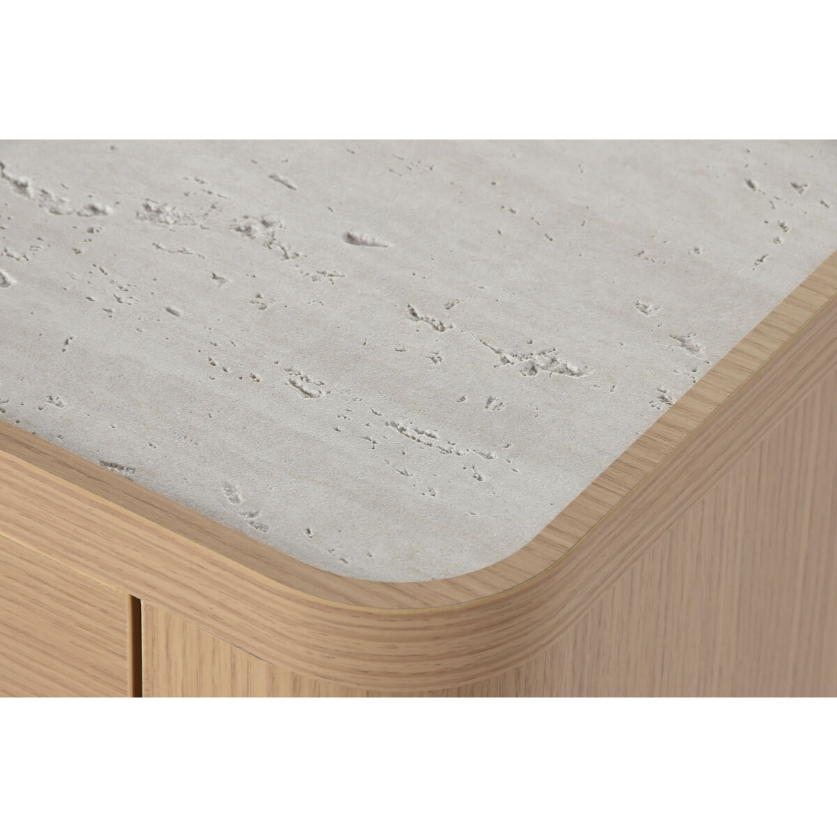 Nightstand Home ESPRIT Natural Light grey 56 X 40 X 51 cm