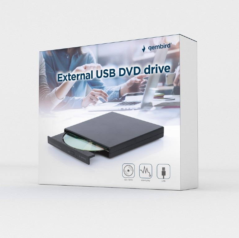 External drive Gembird External USB DVD drive Black