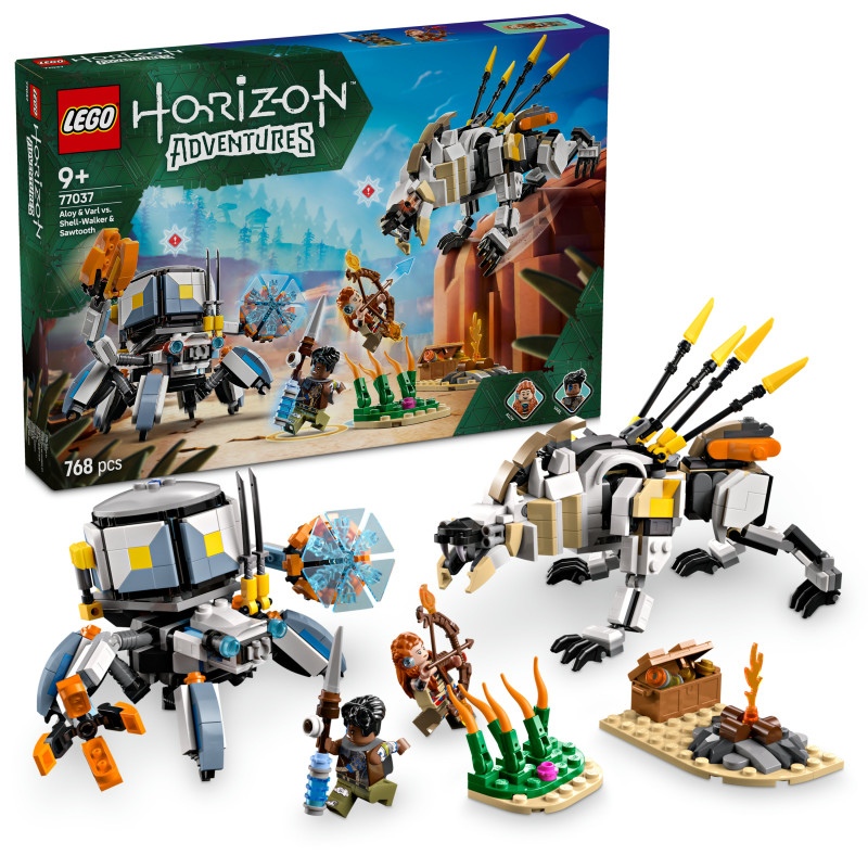 LEGO   Horizon Adventures Aloy and Varl vs. Shell-Walker and Sawtooth, 77037