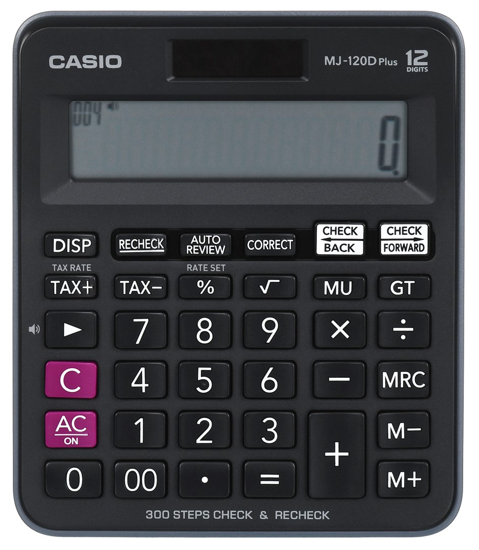 Casio Calculator Office Mj-120D Plus Black , 12 Digit Display