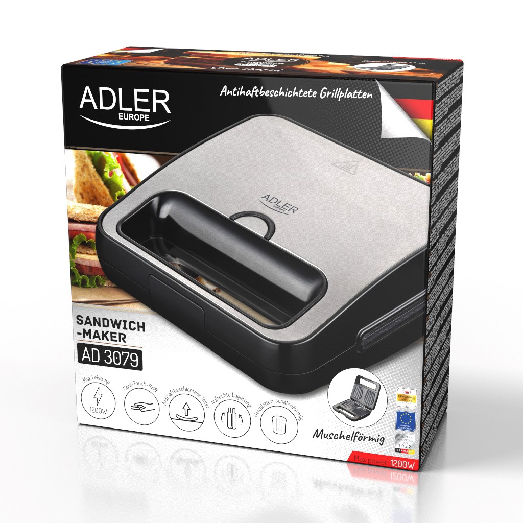 Adler AD 3079   750 W   Number of plates 1   Black