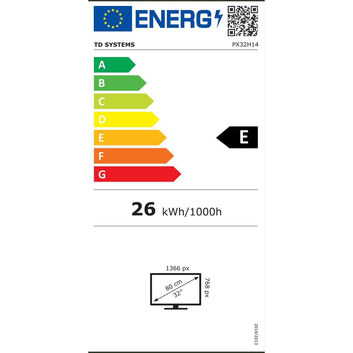 Television TD Systems PX32H14 32 HD Ready: : Electronics &  Photo