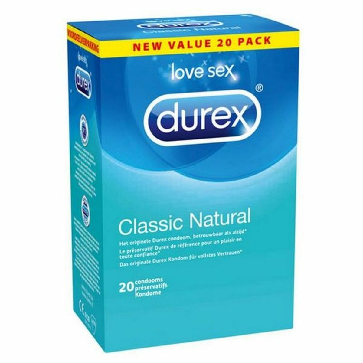 Классические презервативы Natural 20 штук Durex