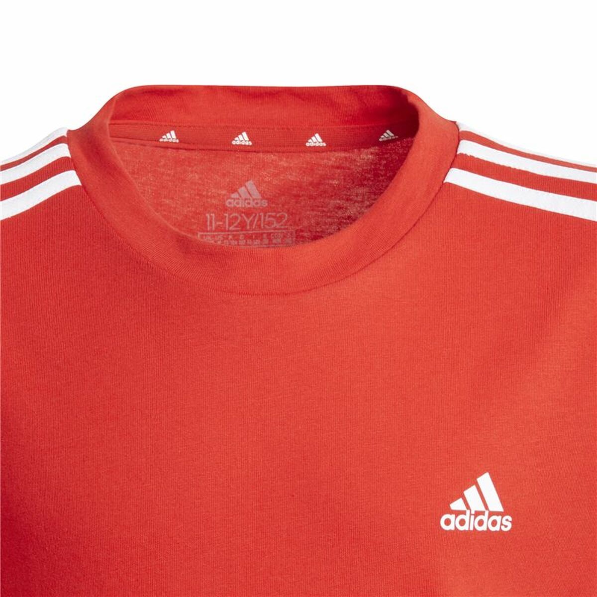 Футболка с коротким рукавом Adidas Essentials 3 Bandas Красный