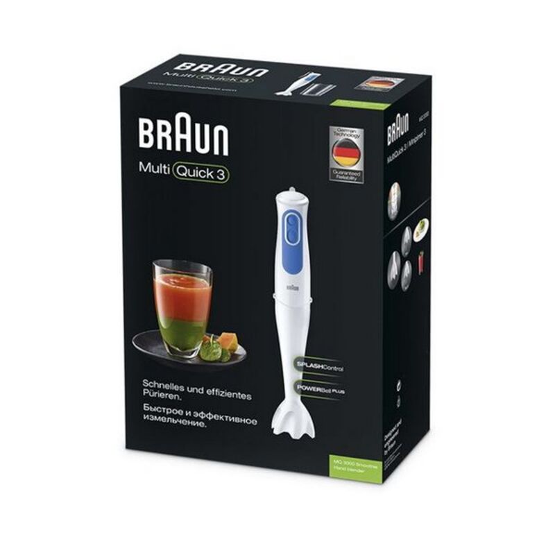 Hand blender Braun Minipimer 3 MQ3000 Smoothie Blue White White/Blue 700 W  - buy, price, reviews in Estonia