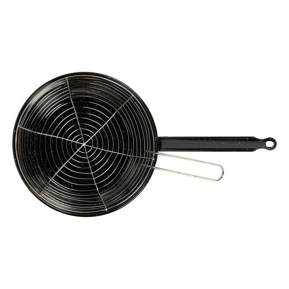 Frying pan with basket Vaello Black Enamelled Steel (Ø 26 cm)