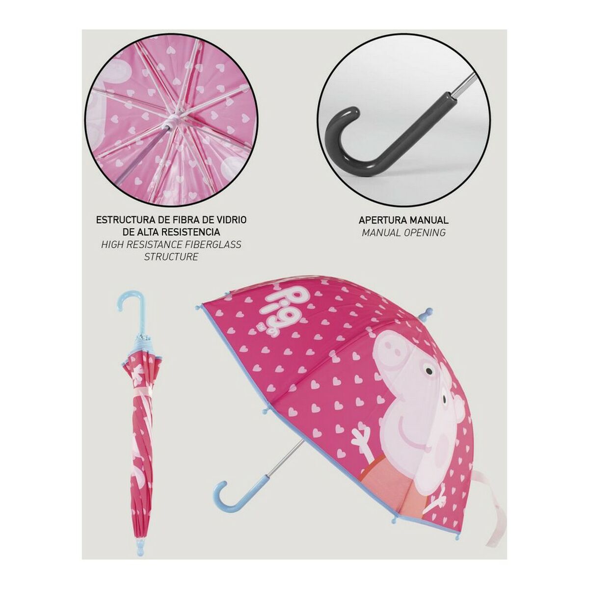 Umbrella Peppa Pig Pink