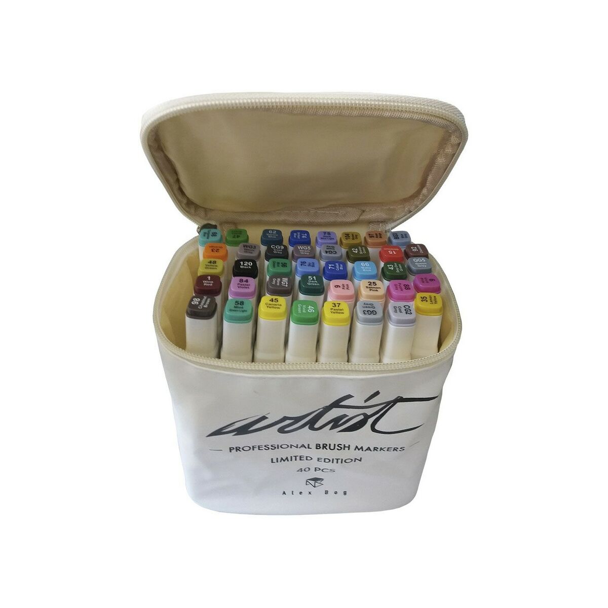 Set of Felt Tip Pens Alex Bog Canvas Luxe Professional 40 Pieces