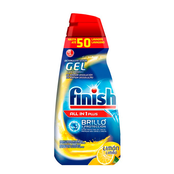 Finish Gel All in One Lemon Dishwasher Detergent 1 L (50 Washes)
