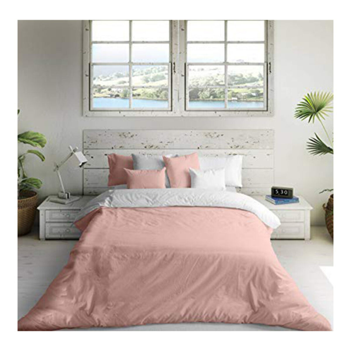 Nordic cover Naturals Pink White (Bed 105) (180 x 270 cm)