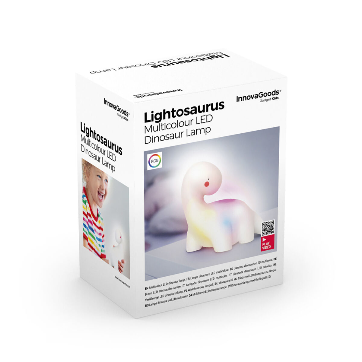 Dinosaur Multicolour LED Lamp Lightosaurus InnovaGoods
