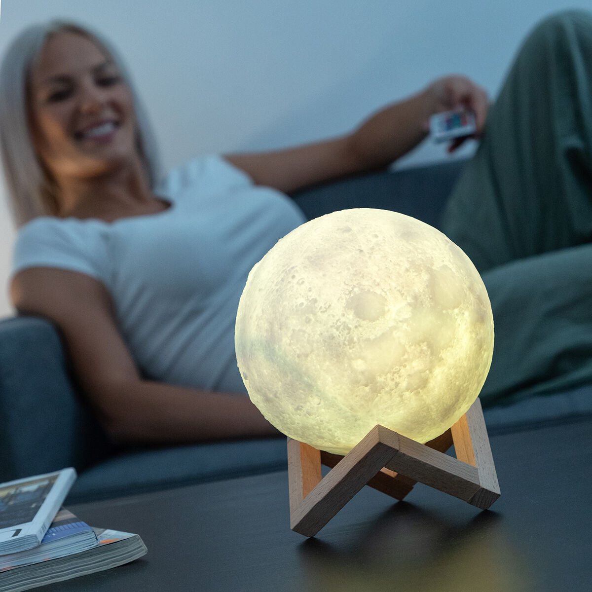 заряжаемый светодиодный светильник Луна Moondy InnovaGoods