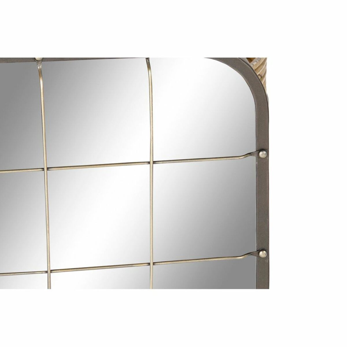 Seinapeegel DKD Home Decor Must Metall Kuldne (45.5 x 7.5 x 55 cm)