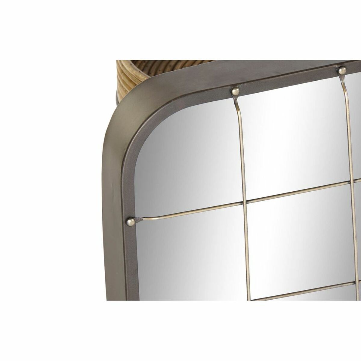 Seinapeegel DKD Home Decor Must Metall Kuldne (45.5 x 7.5 x 55 cm)