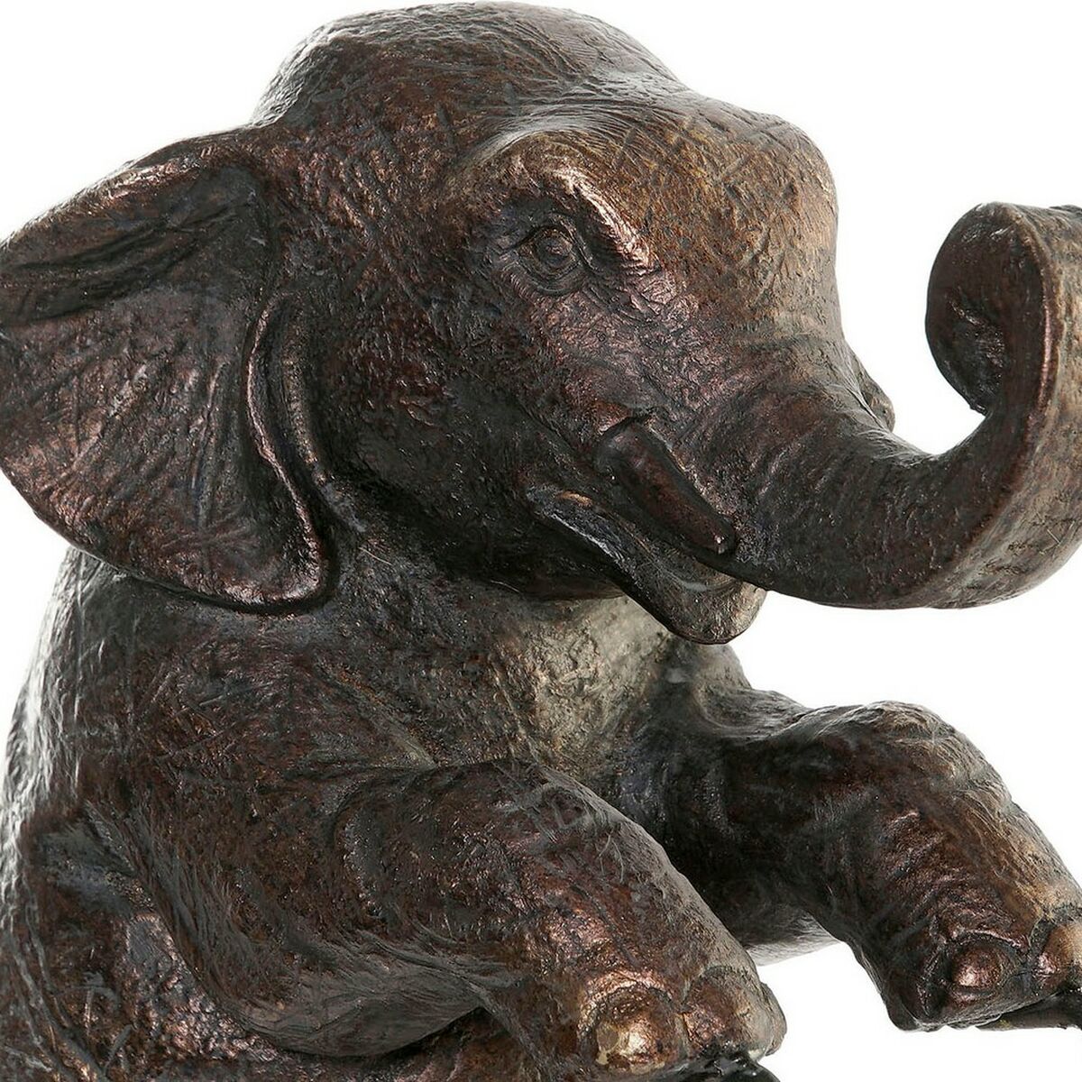 Decorative Figure DKD Home Decor Metal Resin Elephant (30 x 12 x 37 cm)