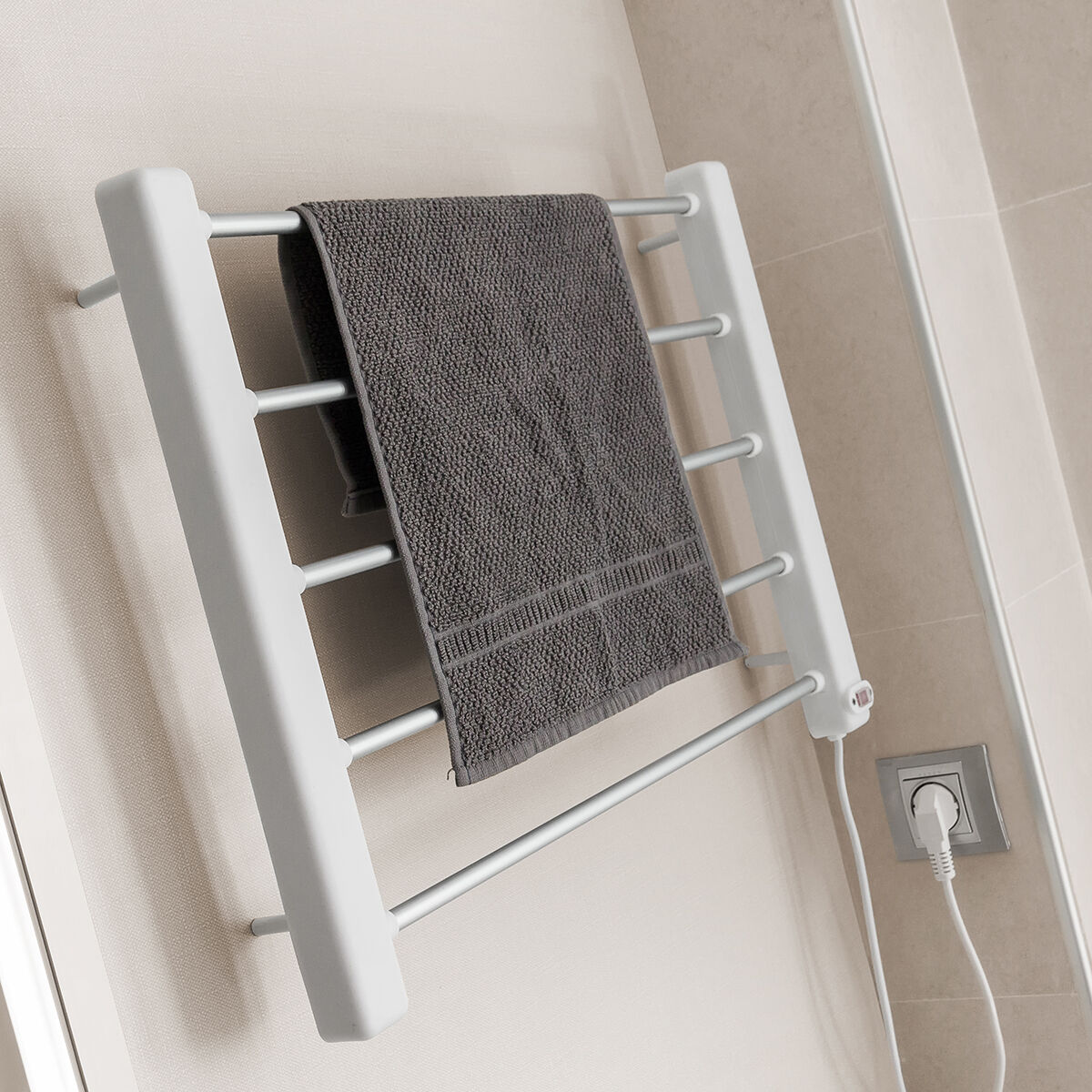 Electric Towel Rack to Hang on Wall InnovaGoods 5 Bars