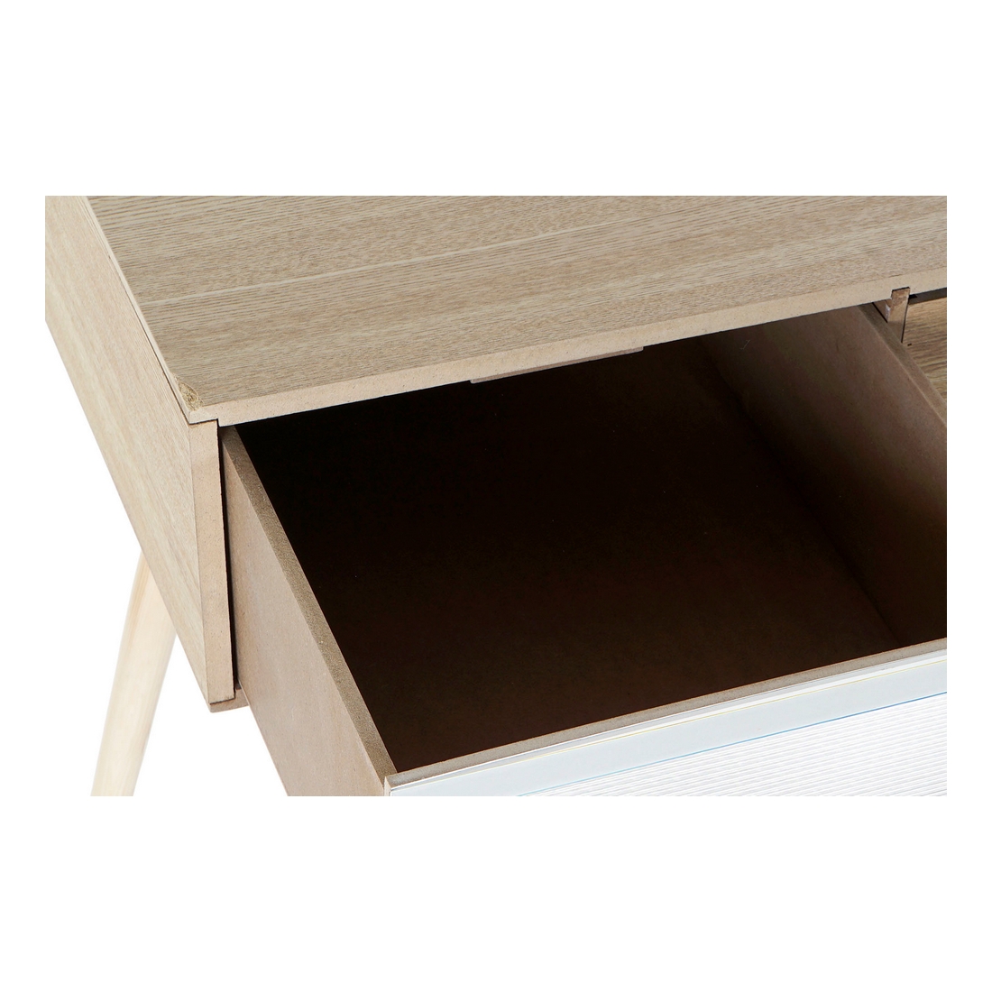 Письменный стол DKD Home Decor Белый Коричневый Деревянный (100 x 50 x 76 cm)