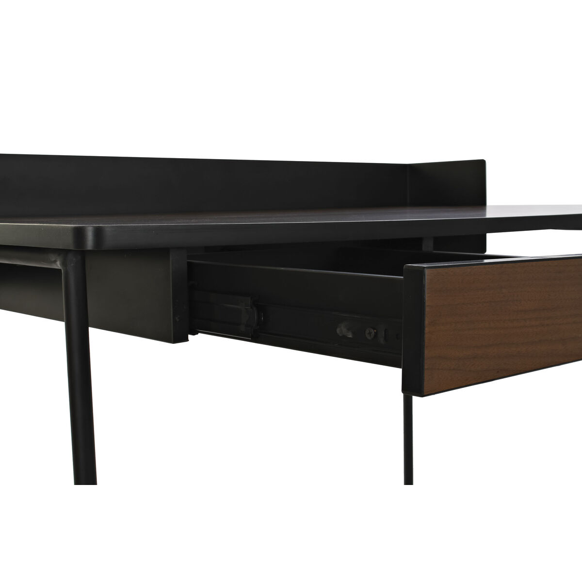 Desk DKD Home Decor Black Metal Mango wood (103 x 57 x 81 cm)