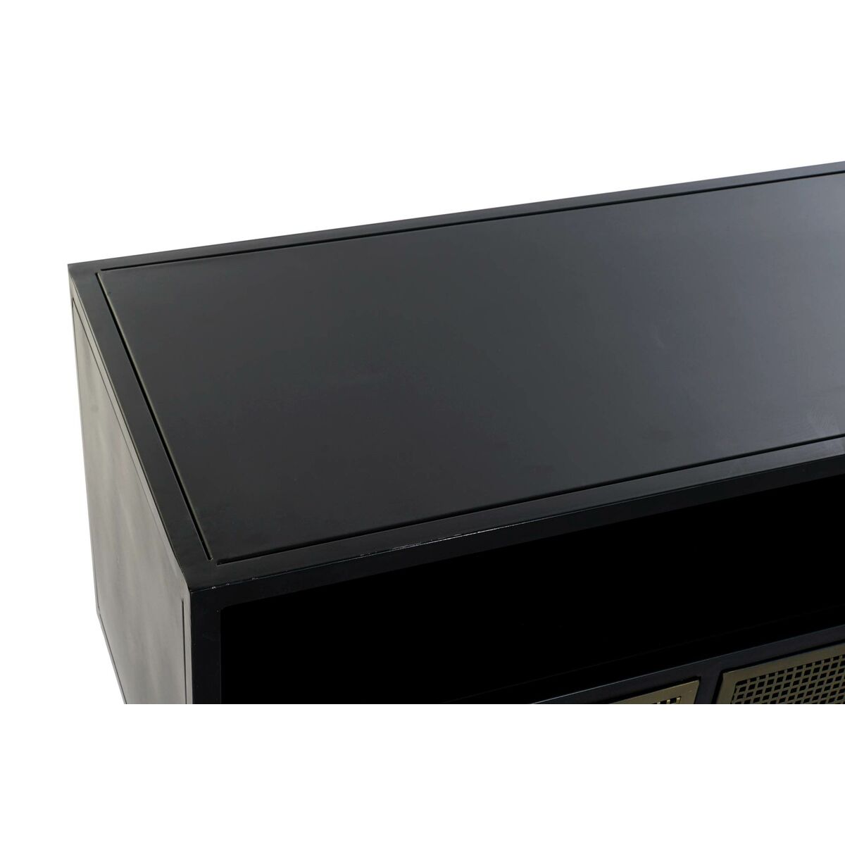 ТВ шкаф DKD Home Decor Чёрный Металл Позолоченный (125 x 41 x 62 cm)