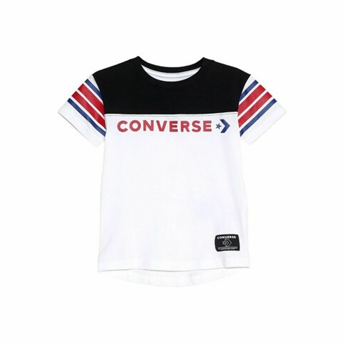 Child's Short Sleeve T-Shirt Converse Retro Sport White