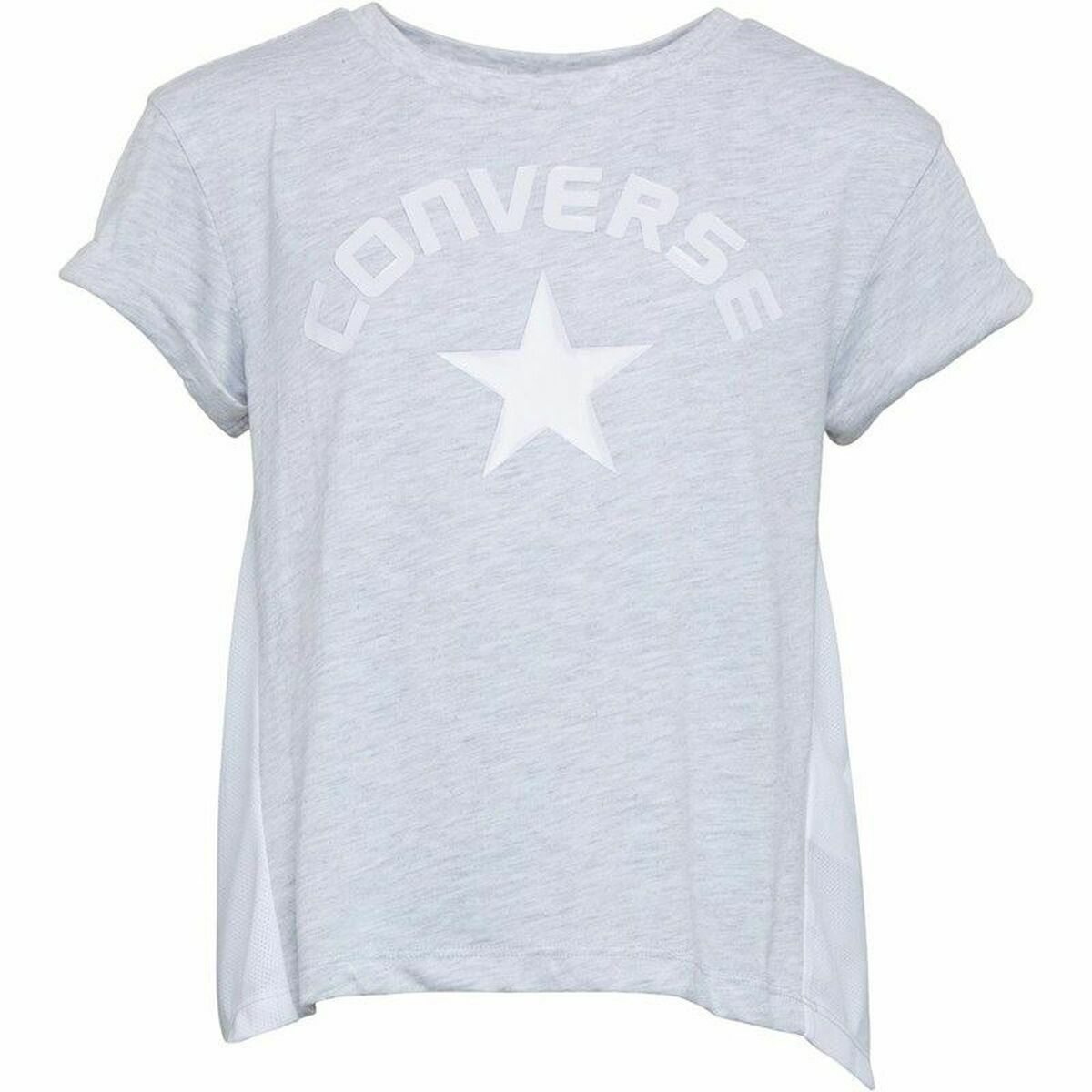Child's Short Sleeve T-Shirt Converse Mix Flyaway Light grey