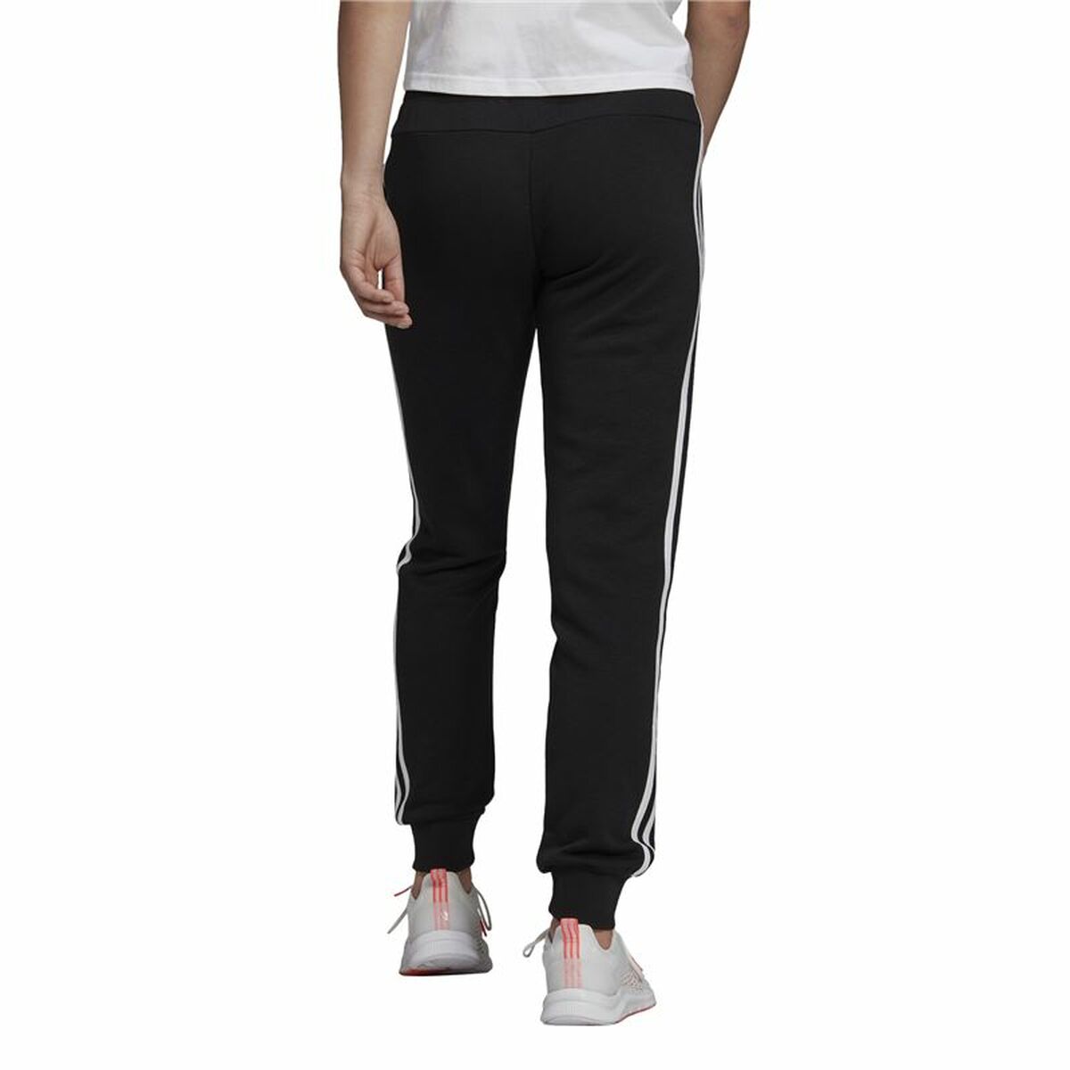Длинные спортивные штаны Adidas Essentials French Terry 3 Stripes Женщина Чёрный