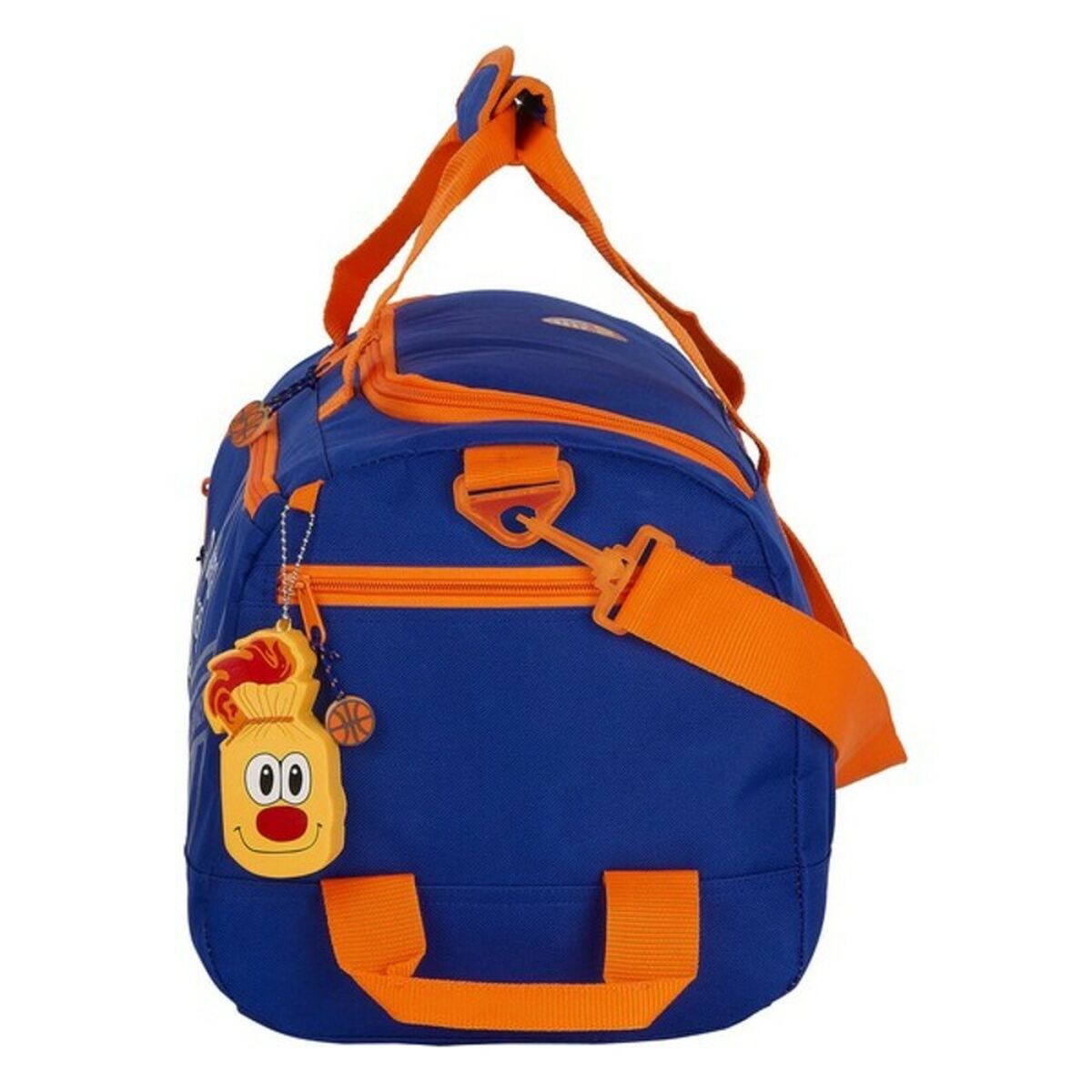 Sports bag Valencia Basket Blue Orange (50 x 25 x 25 cm)